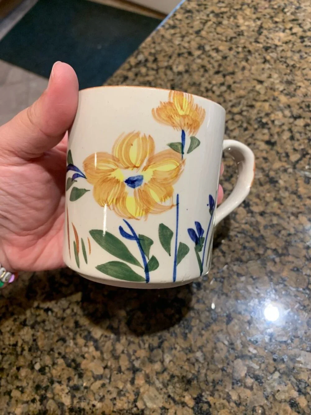 Yellow Flower Watercolor Mug